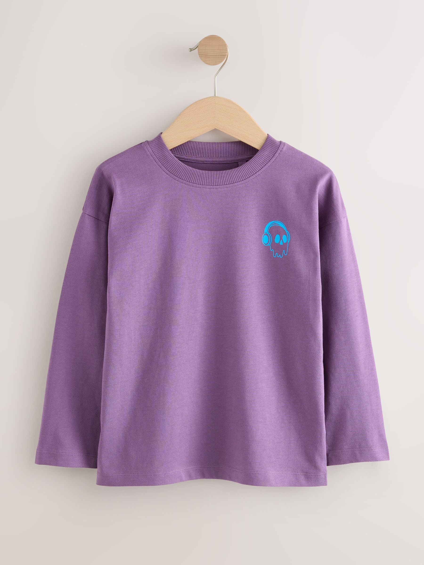 Dsiney Kidz - Green/Red/Camel/Purple Long Sleeve Small Graphic T-Shirts 4 Pack (3-16yrs) image 2