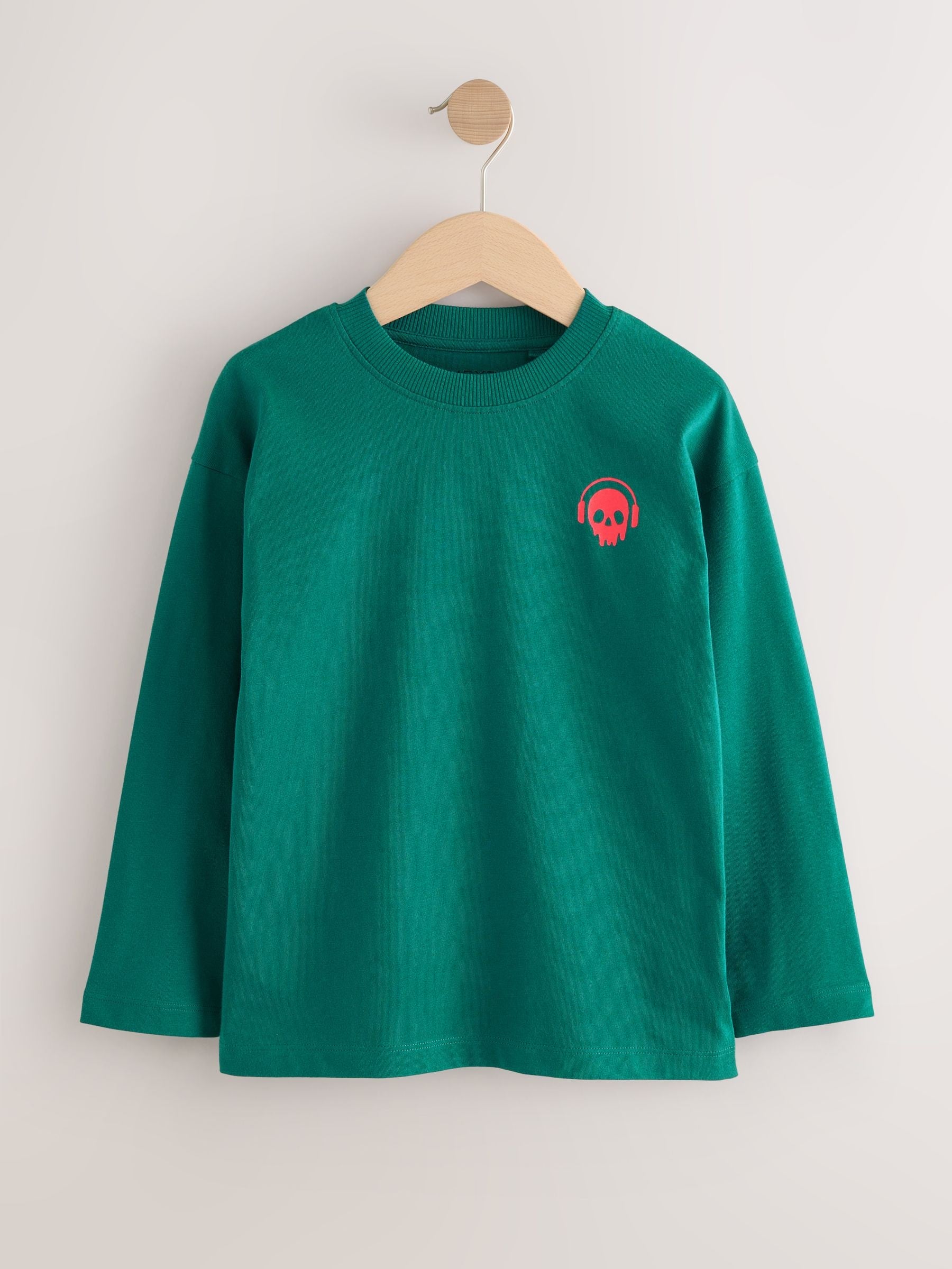 Dsiney Kidz - Green/Red/Camel/Purple Long Sleeve Small Graphic T-Shirts 4 Pack (3-16yrs) image 5