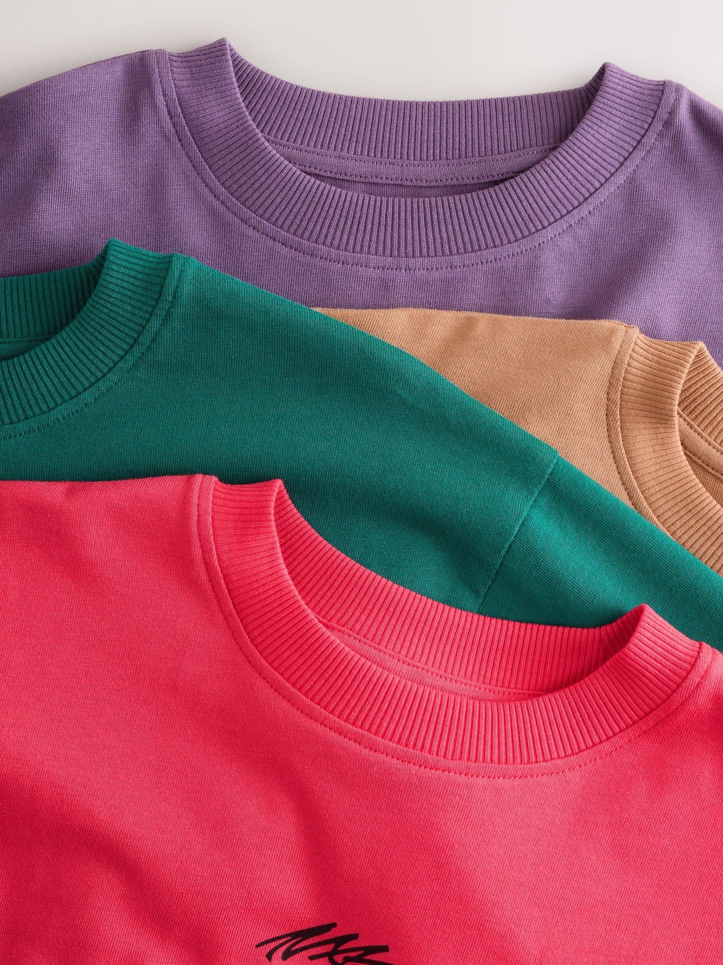 Dsiney Kidz - Green/Red/Camel/Purple Long Sleeve Small Graphic T-Shirts 4 Pack (3-16yrs) image 7