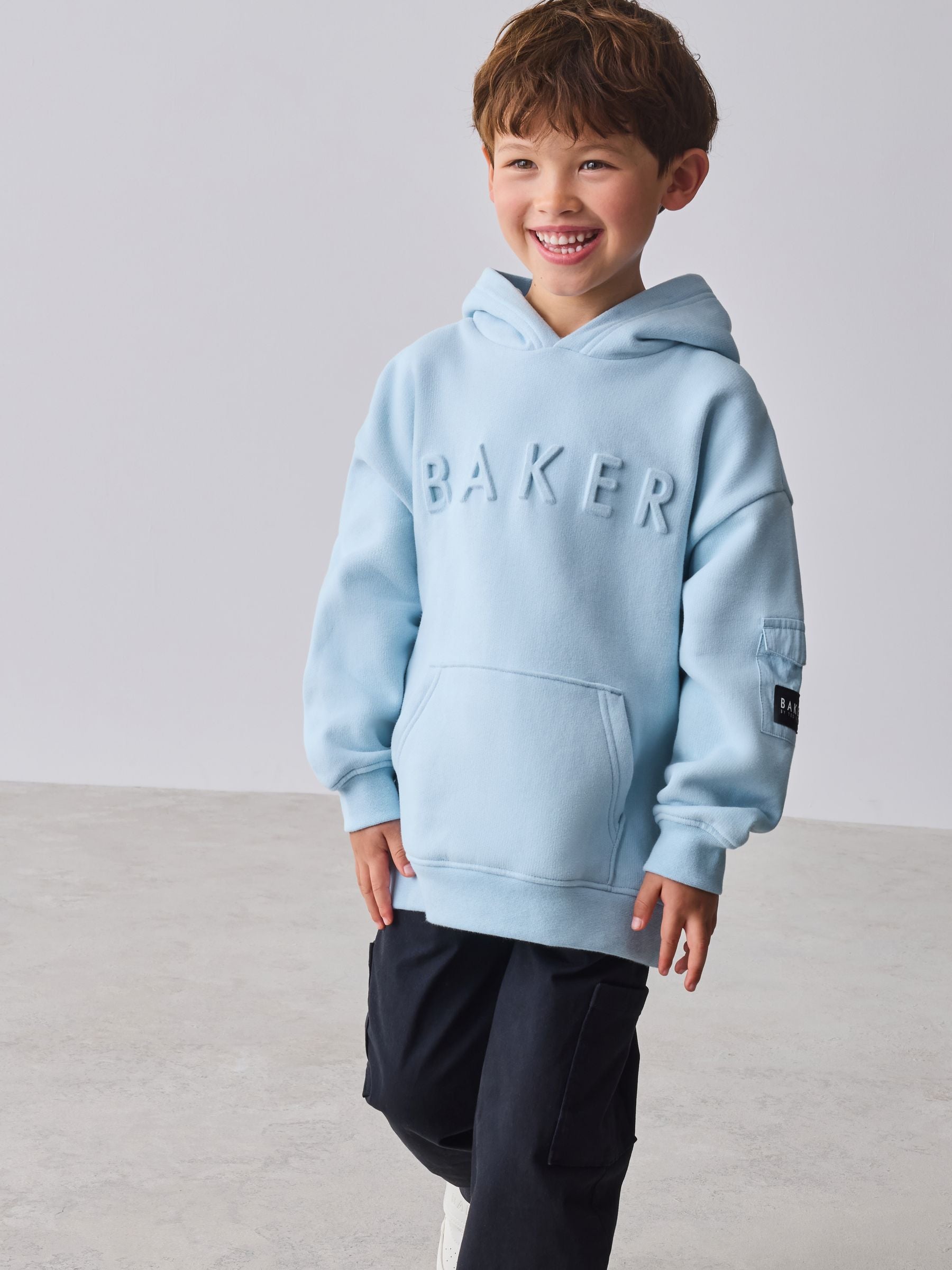 Baker by Ted Baker Oversized Embossed Hoodie image 3