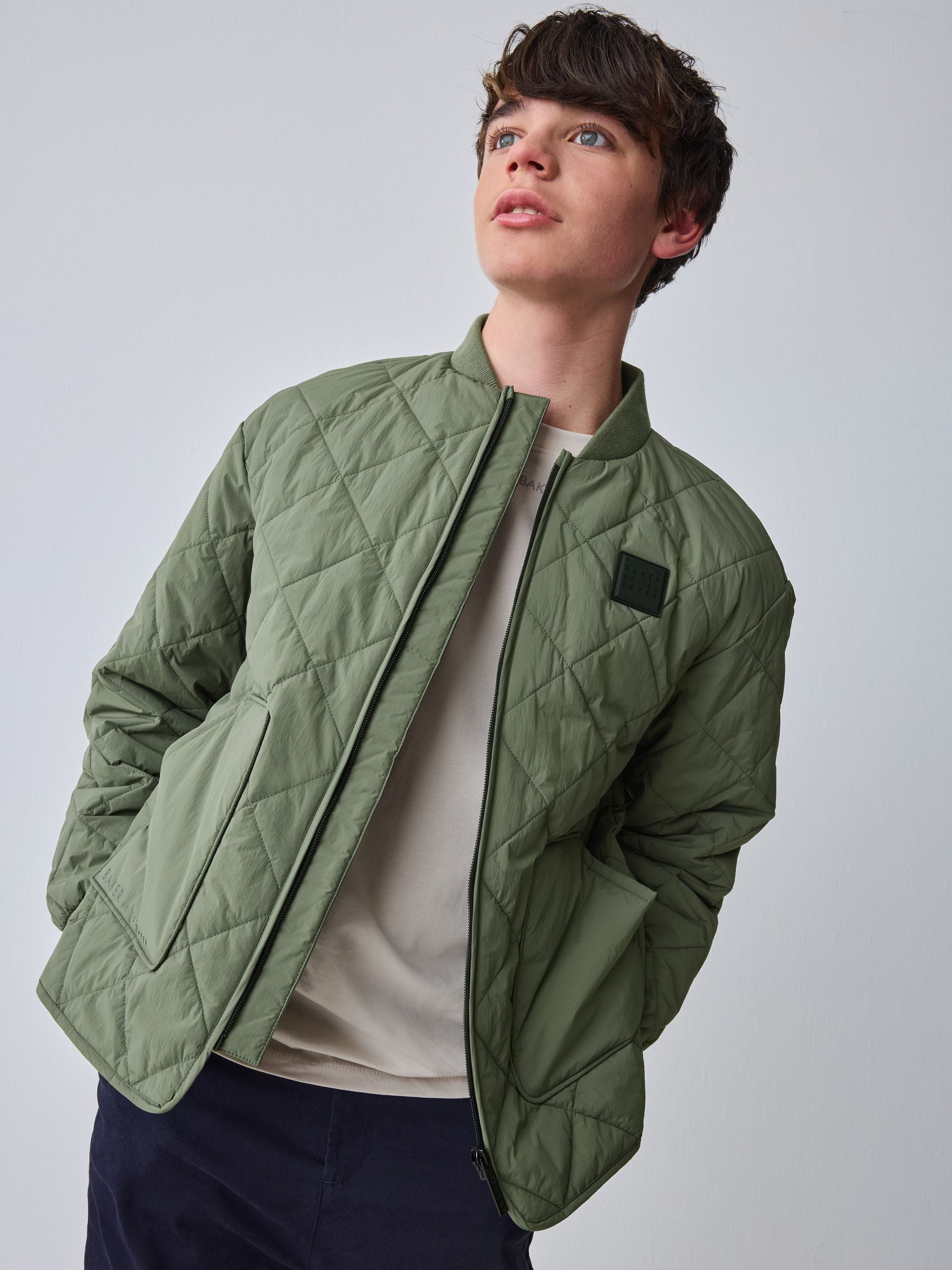 Baker by Ted Baker Sage Green Quilted Jacket image 4