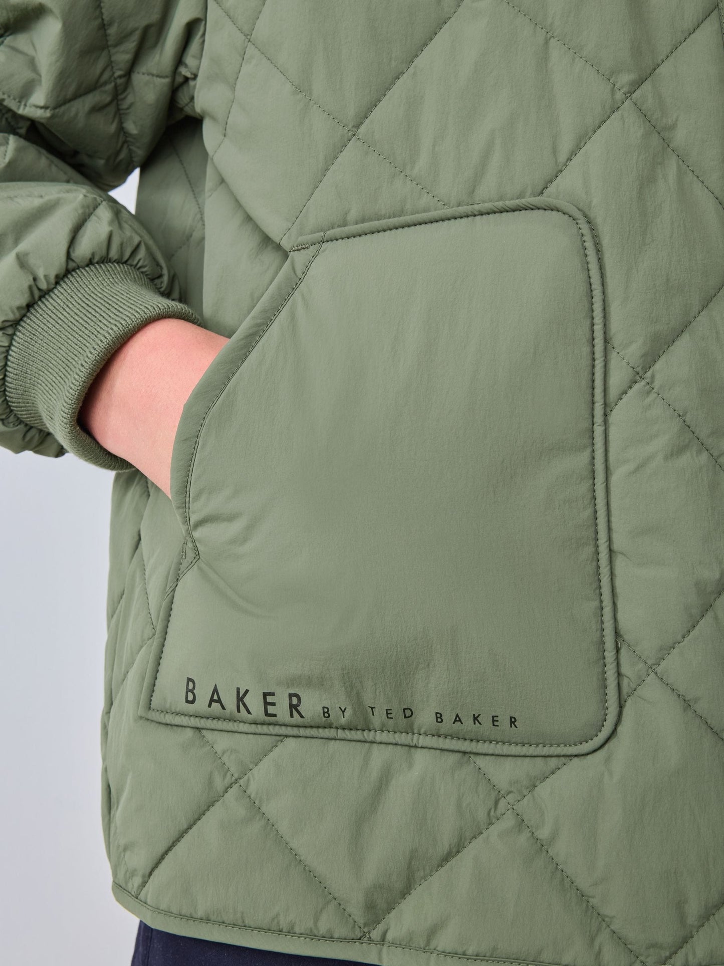 Baker by Ted Baker Sage Green Quilted Jacket image 7
