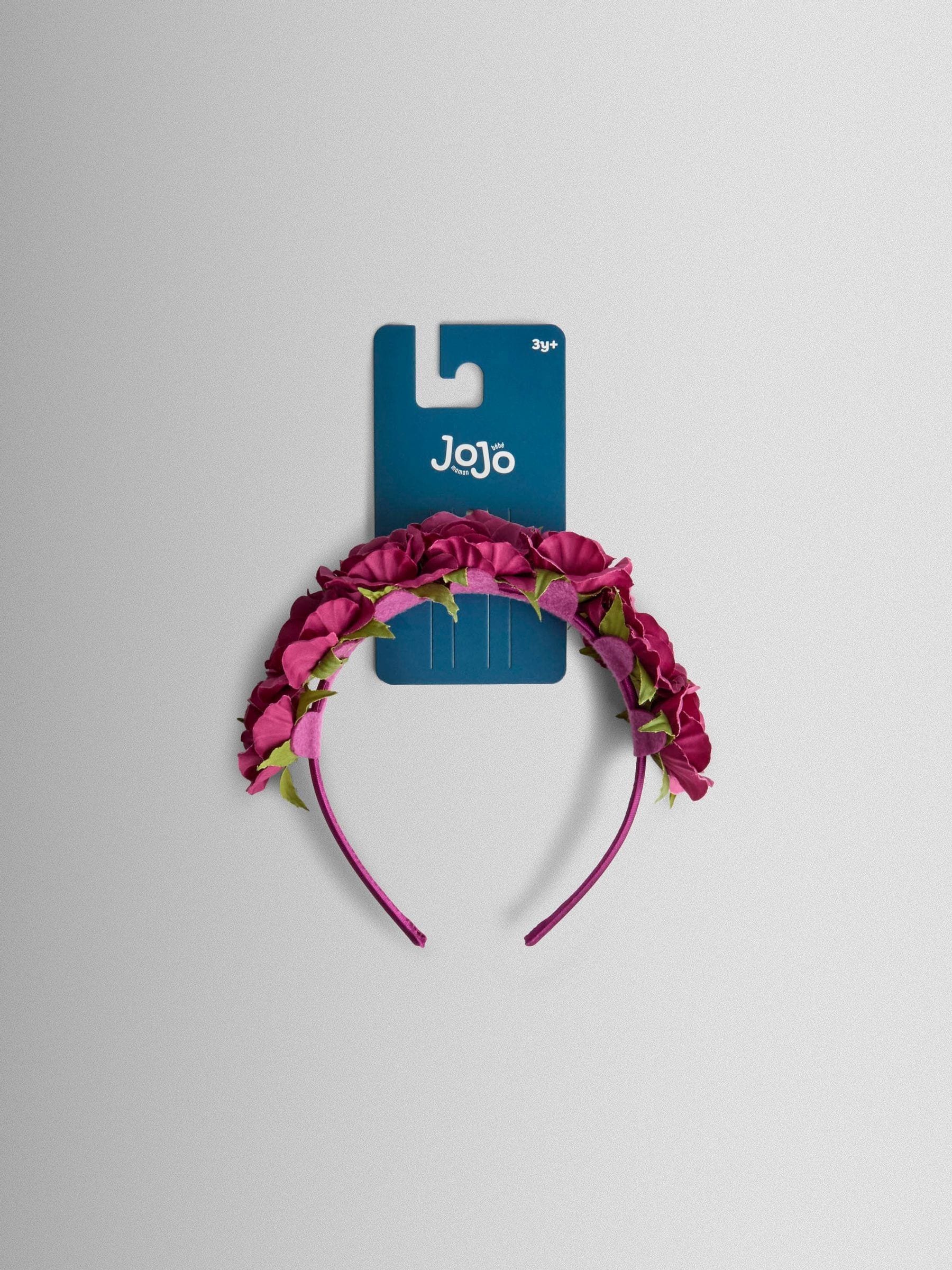 JoJo Maman Bébé Purple Floral Alice Headband image 1