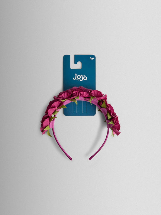 JoJo Maman Bébé Purple Floral Alice Headband image 1