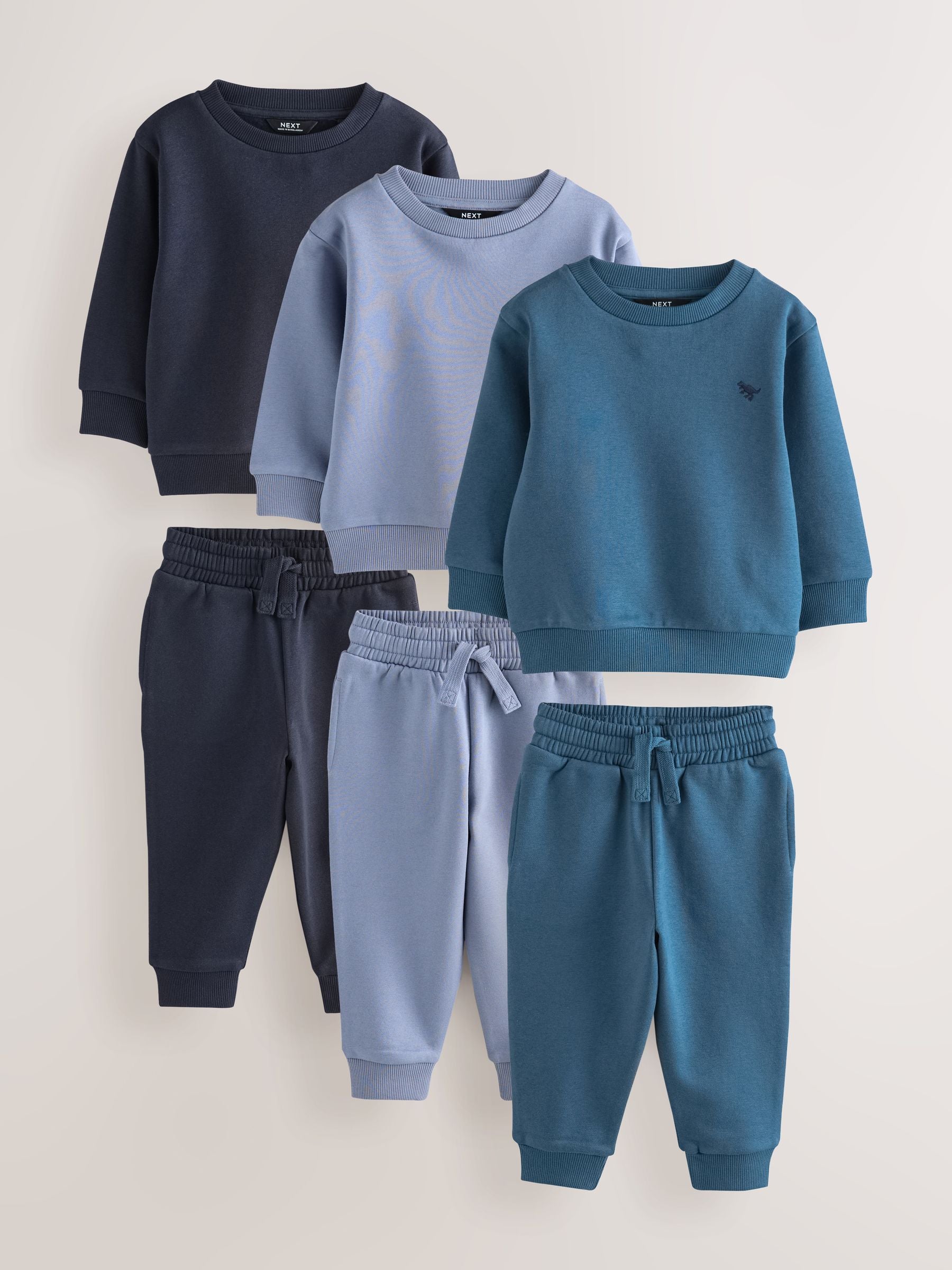 Blue Sweatshirts and Joggers Set 3 Pack (3mths-7yrs) image 1