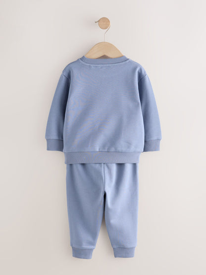 Blue Sweatshirts and Joggers Set 3 Pack (3mths-7yrs) image 8
