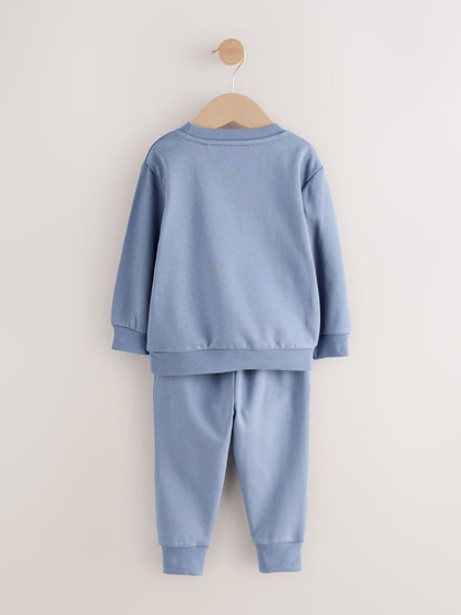 Light Blue Logo Sweatshirt And Joggers Set (3mths-7yrs) image 3