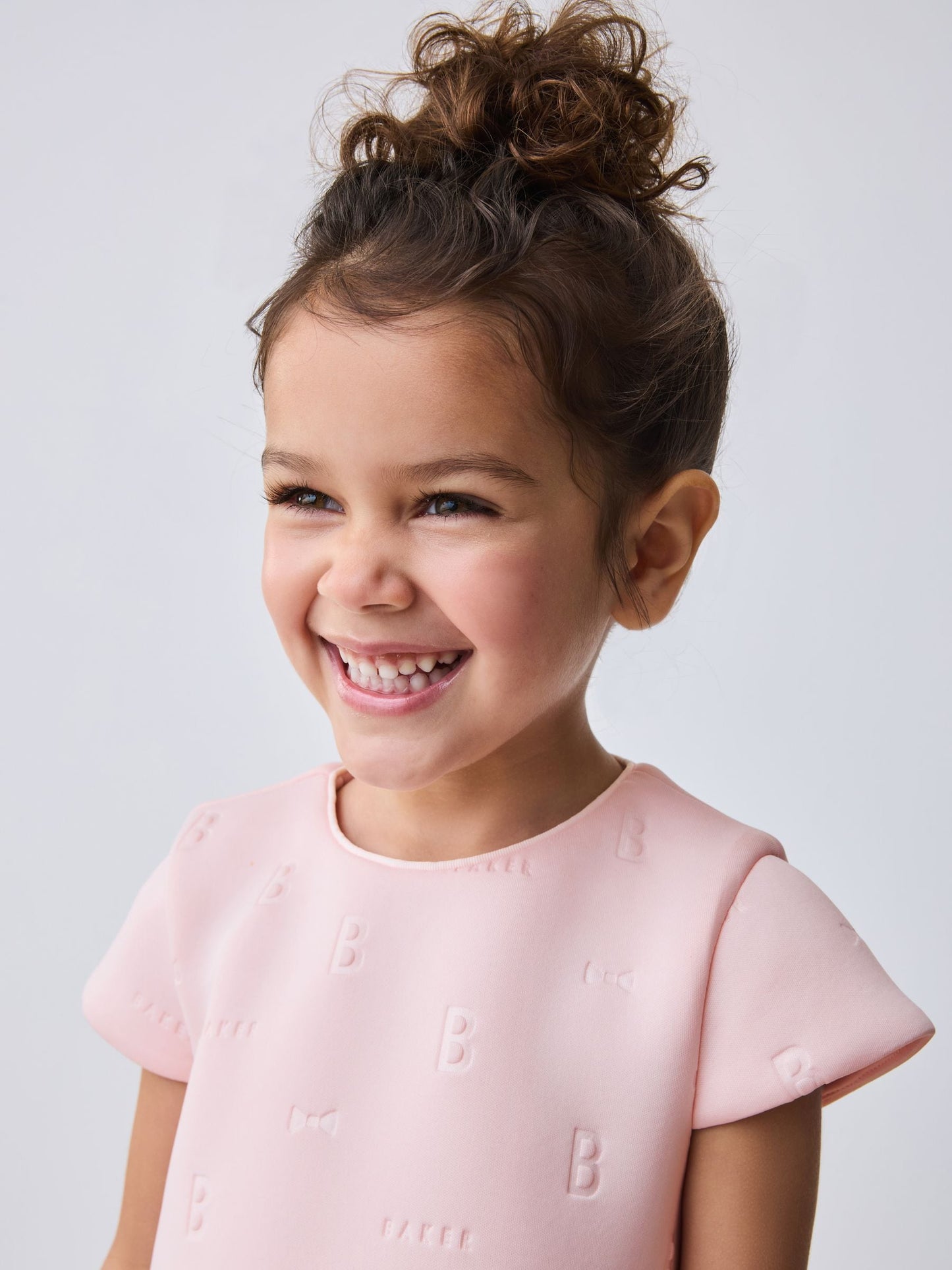 Baker by Ted Baker Pink Mesh Hem A-Line Scuba Dress image 3
