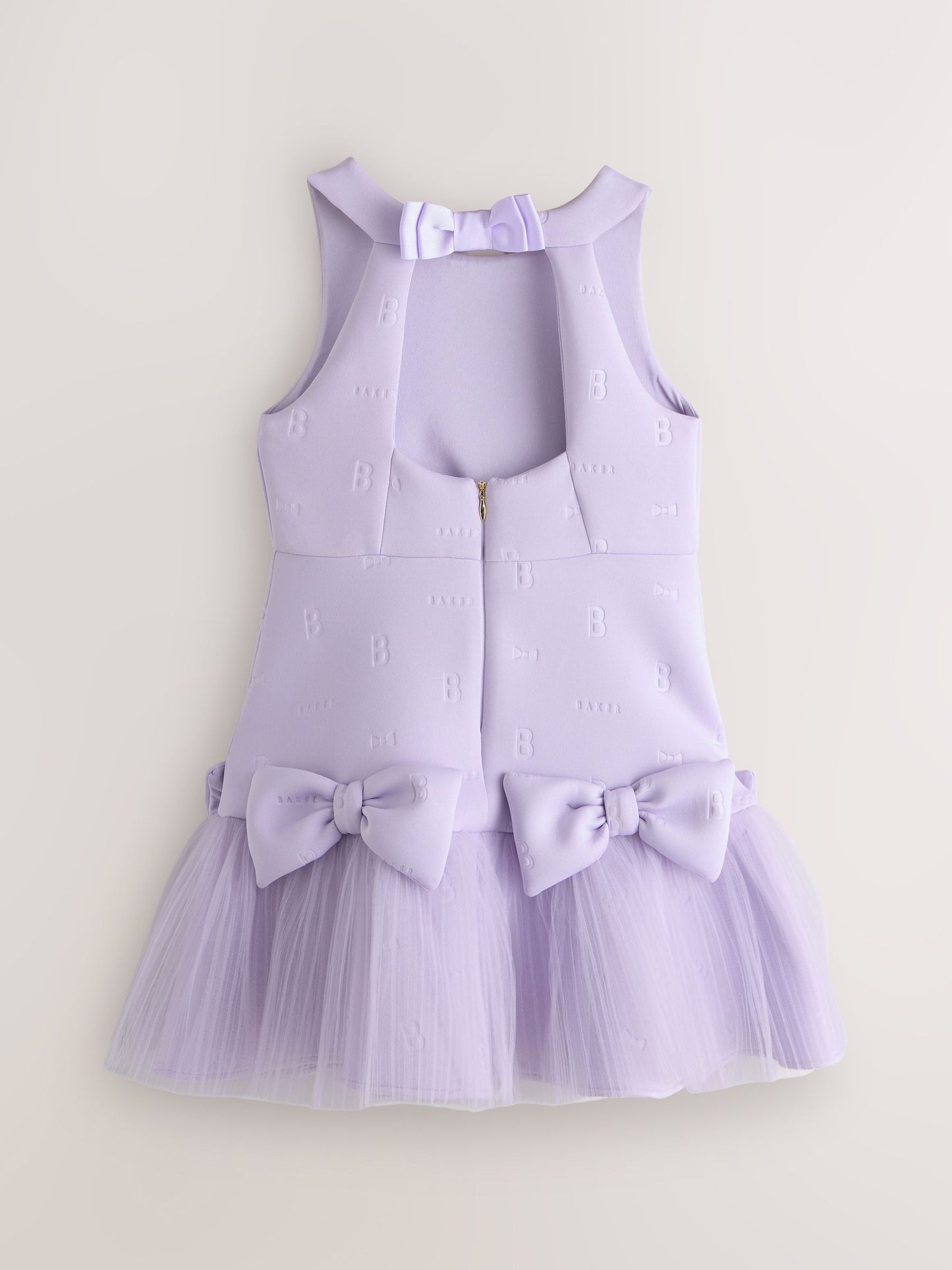 Baker by Ted Baker Mesh 3D Bow Hem Embossed Scuba Dress image 10