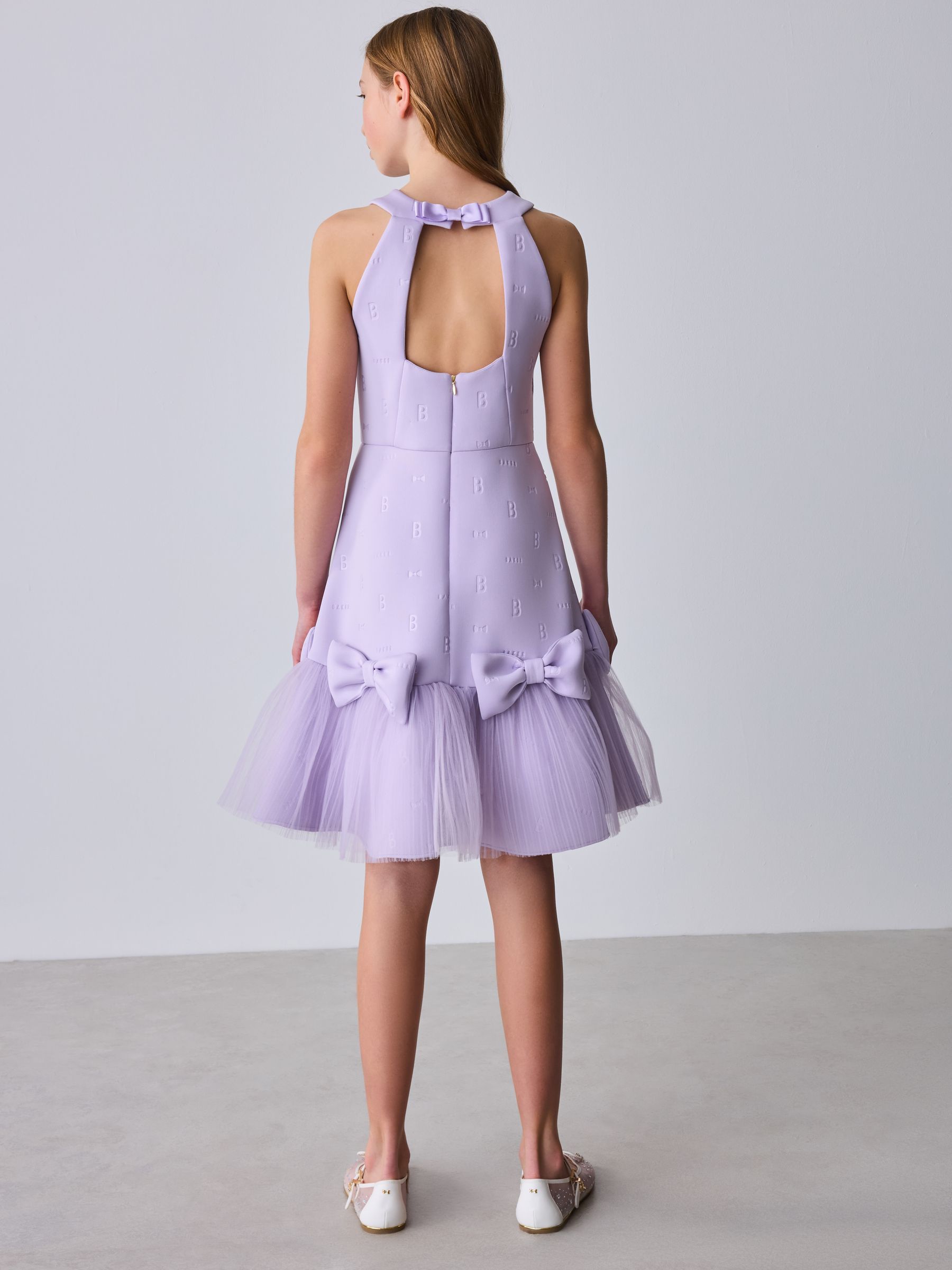 Baker by Ted Baker Mesh 3D Bow Hem Embossed Scuba Dress image 6