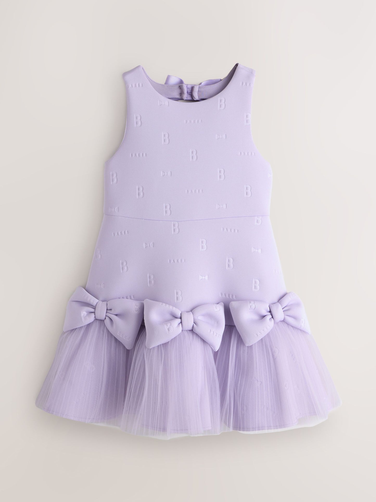 Baker by Ted Baker Mesh 3D Bow Hem Embossed Scuba Dress image 9