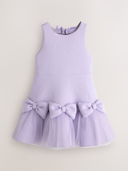 Baker by Ted Baker Mesh 3D Bow Hem Embossed Scuba Dress image 9