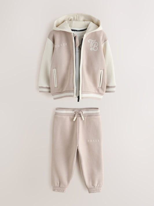Baker by Ted Baker Varsity 3 Piece Hoodie T-Shirt and Joggers Set image 3