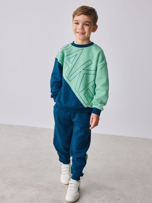 Baker by Ted Baker Colourblock Sweat Top and Joggers Set image 1