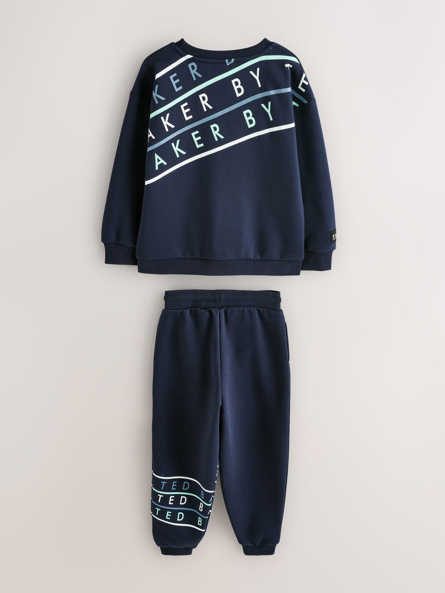 Baker by Ted Baker Oversized Navy Graphic Sweatshirt and Joggers Set image 7
