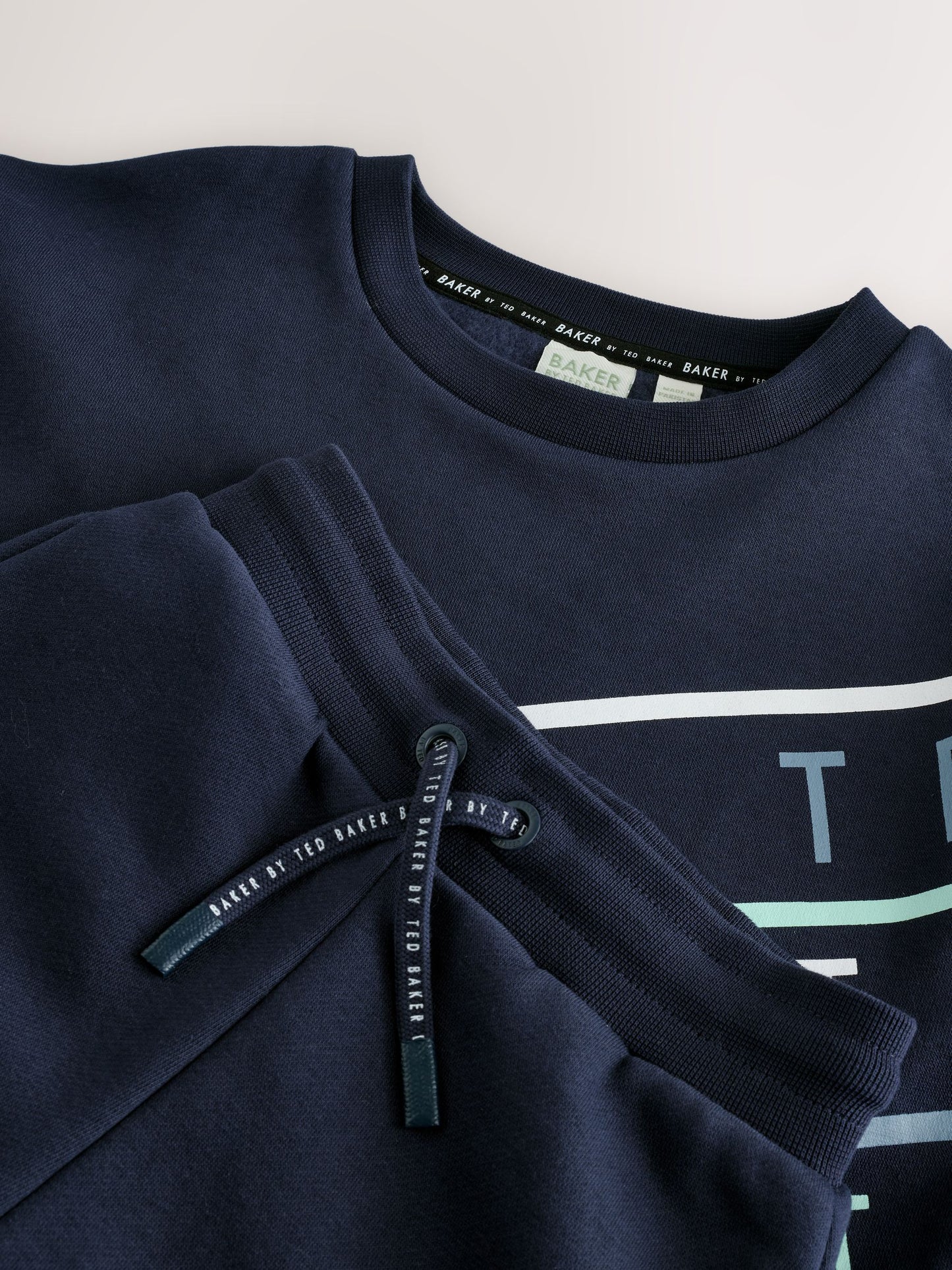 Baker by Ted Baker Oversized Navy Graphic Sweatshirt and Joggers Set image 8