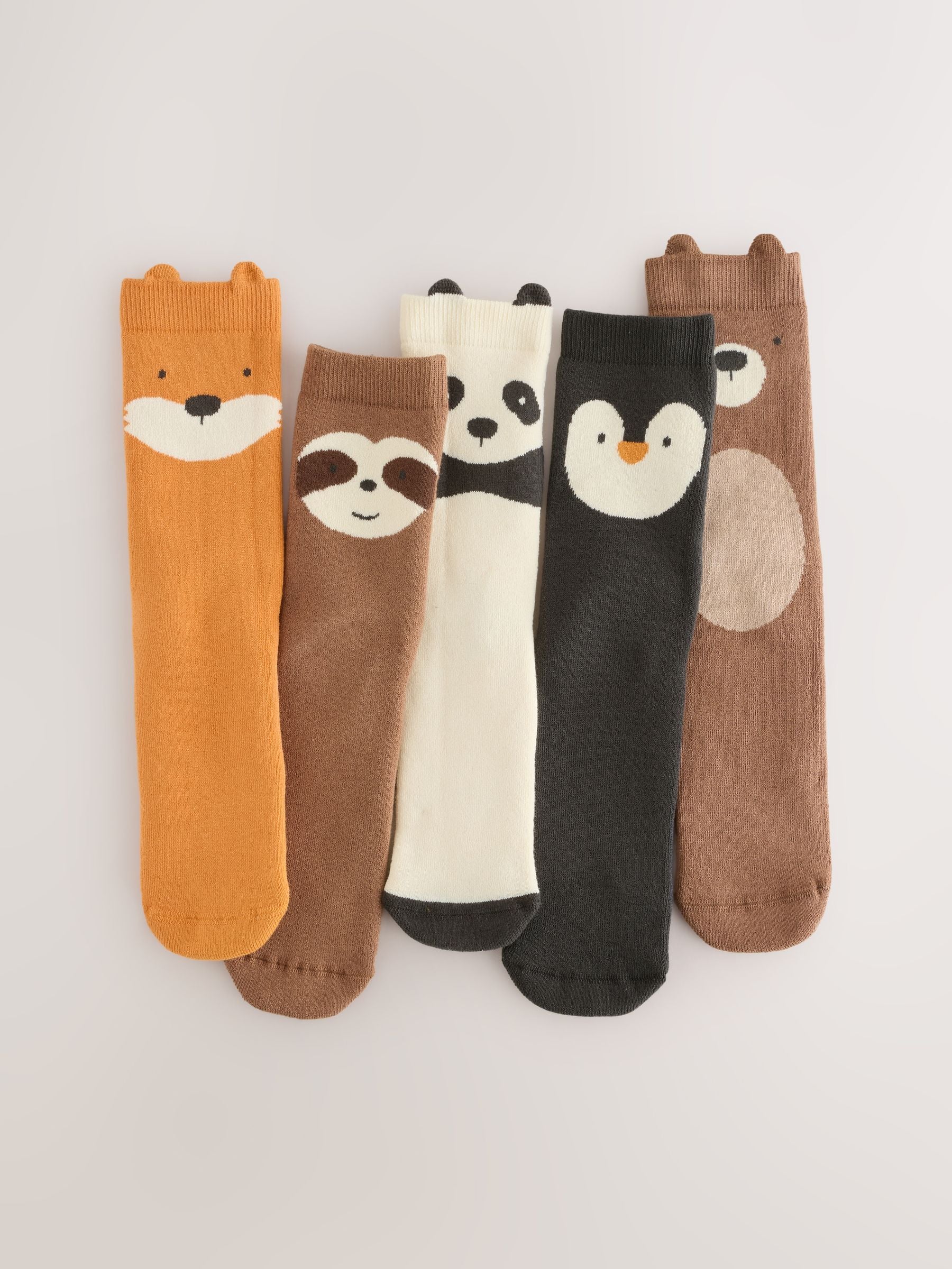 Multi Animals Cosy Terry Cotton Rich Socks 5 Pack image 1