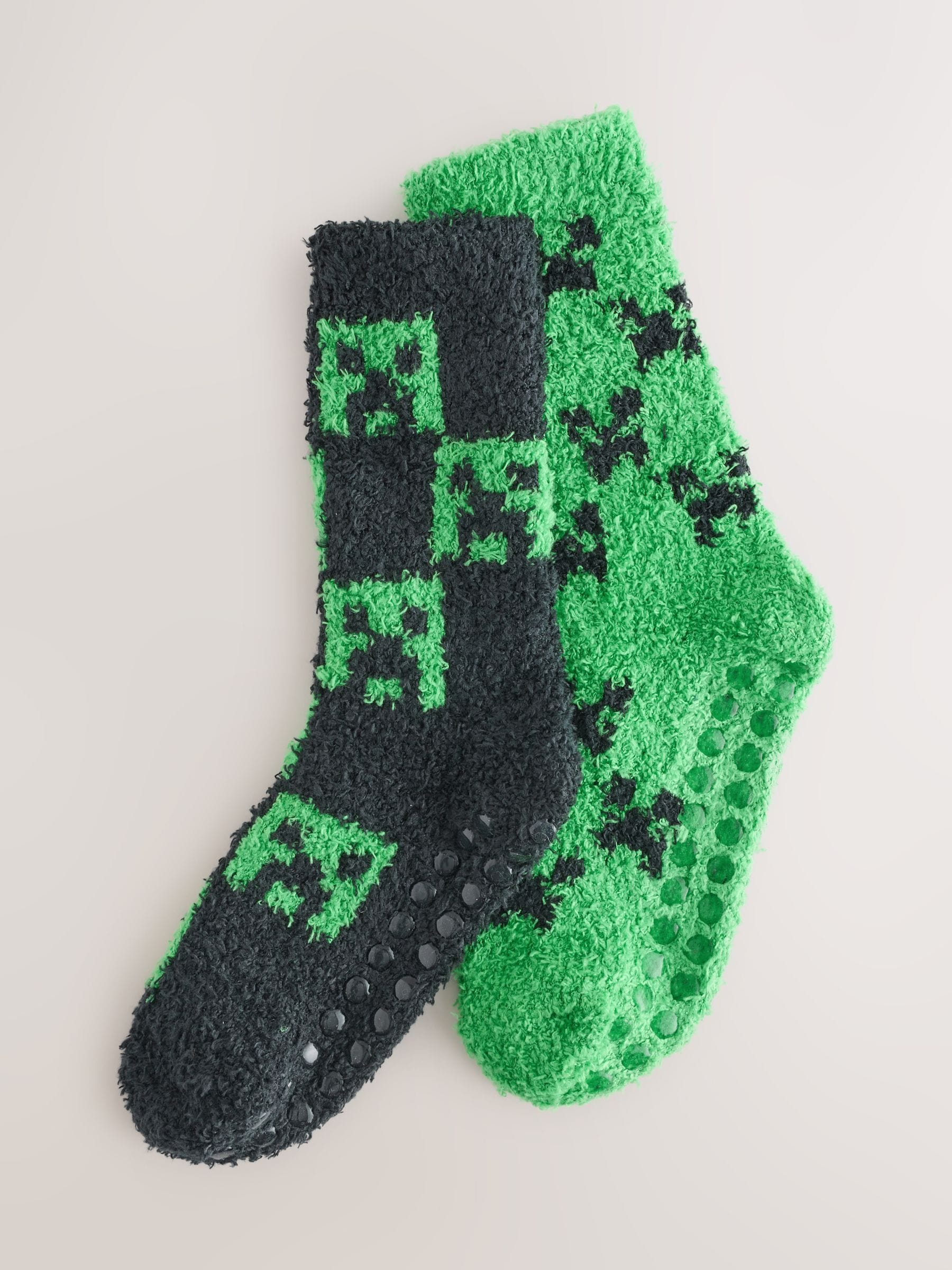 Dsiney Kidz - Minecraft Creeper Character Cosy Socks 2 Pack image 1