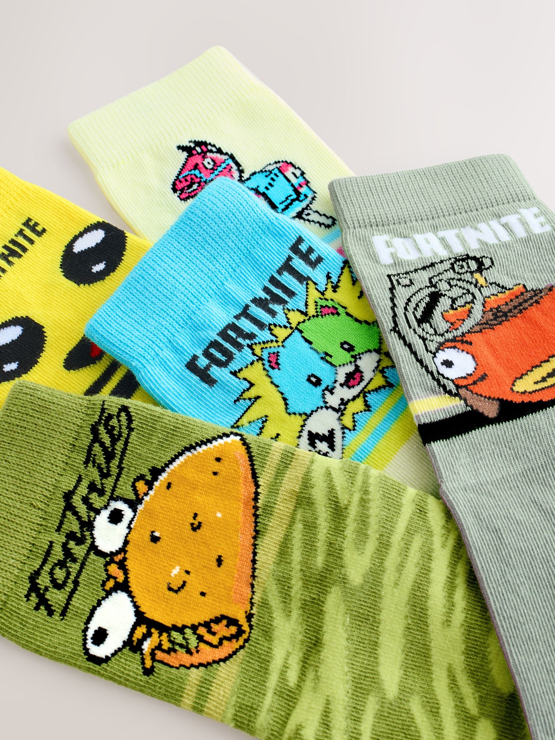 Dsiney Kidz - Fortnite Character Cotton Rich Socks 5 Pack image 2