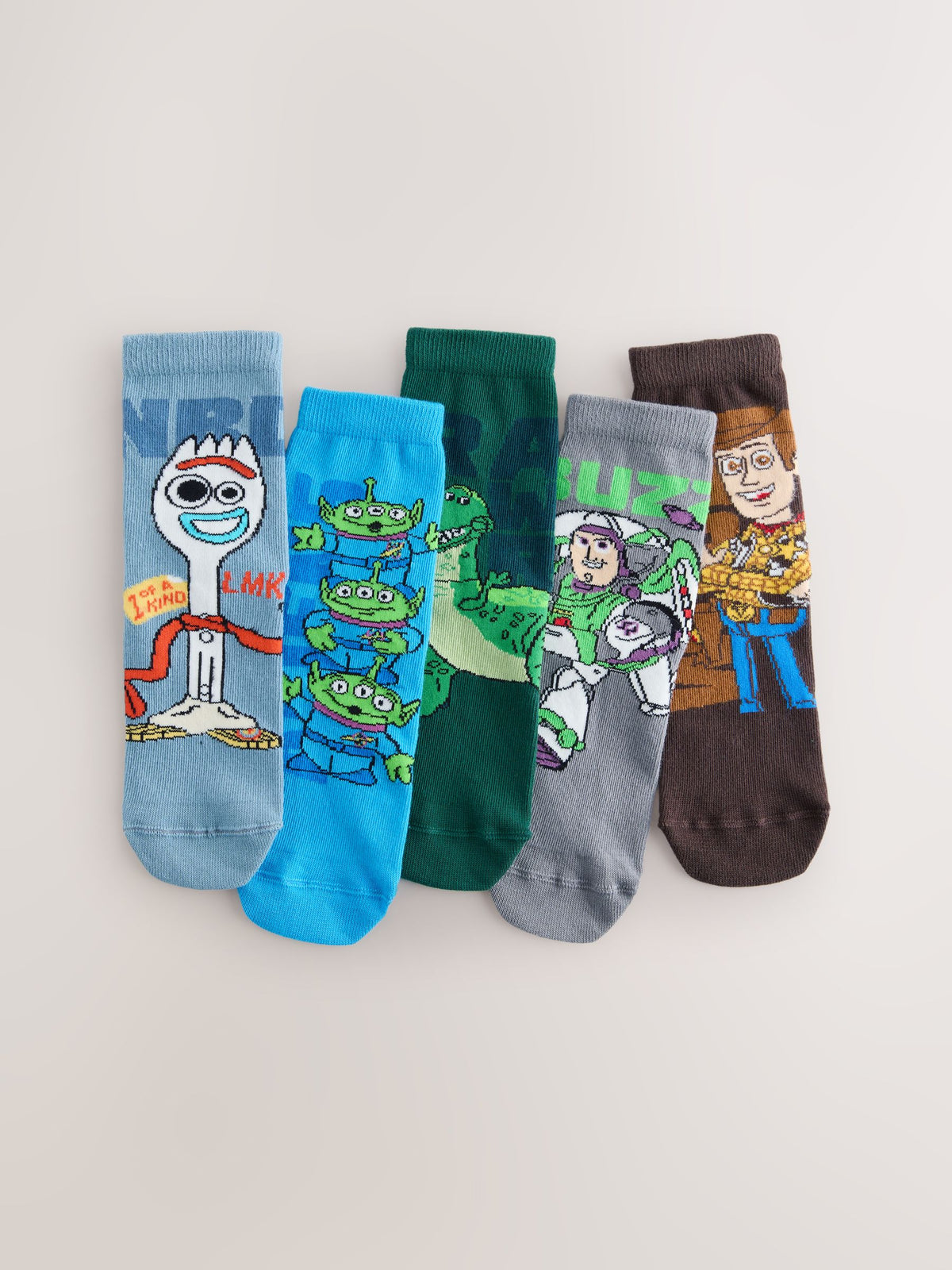 Dsiney Kidz - Toy Story Character Cotton Rich Socks 5 Pack image 1