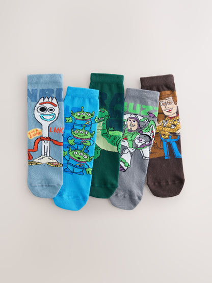 Dsiney Kidz - Toy Story Character Cotton Rich Socks 5 Pack image 1