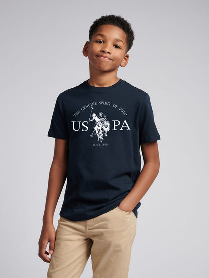 Dsiney Kidz - U.S. Polo Assn. Aqua Blue Graphic Print T-Shirt image 1