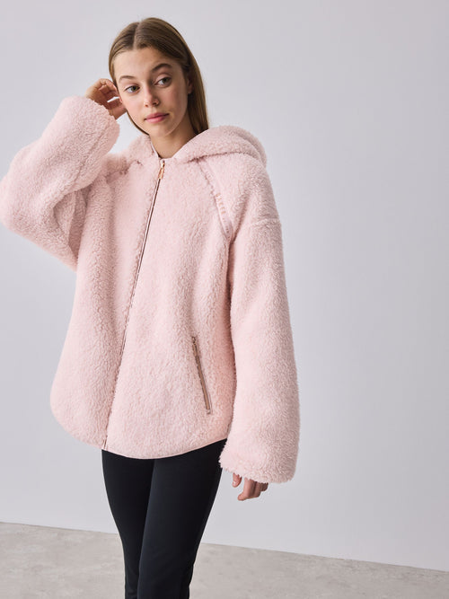 Baker by Ted Baker Zip-Through Hooded Borg Fleece Jacket image 1