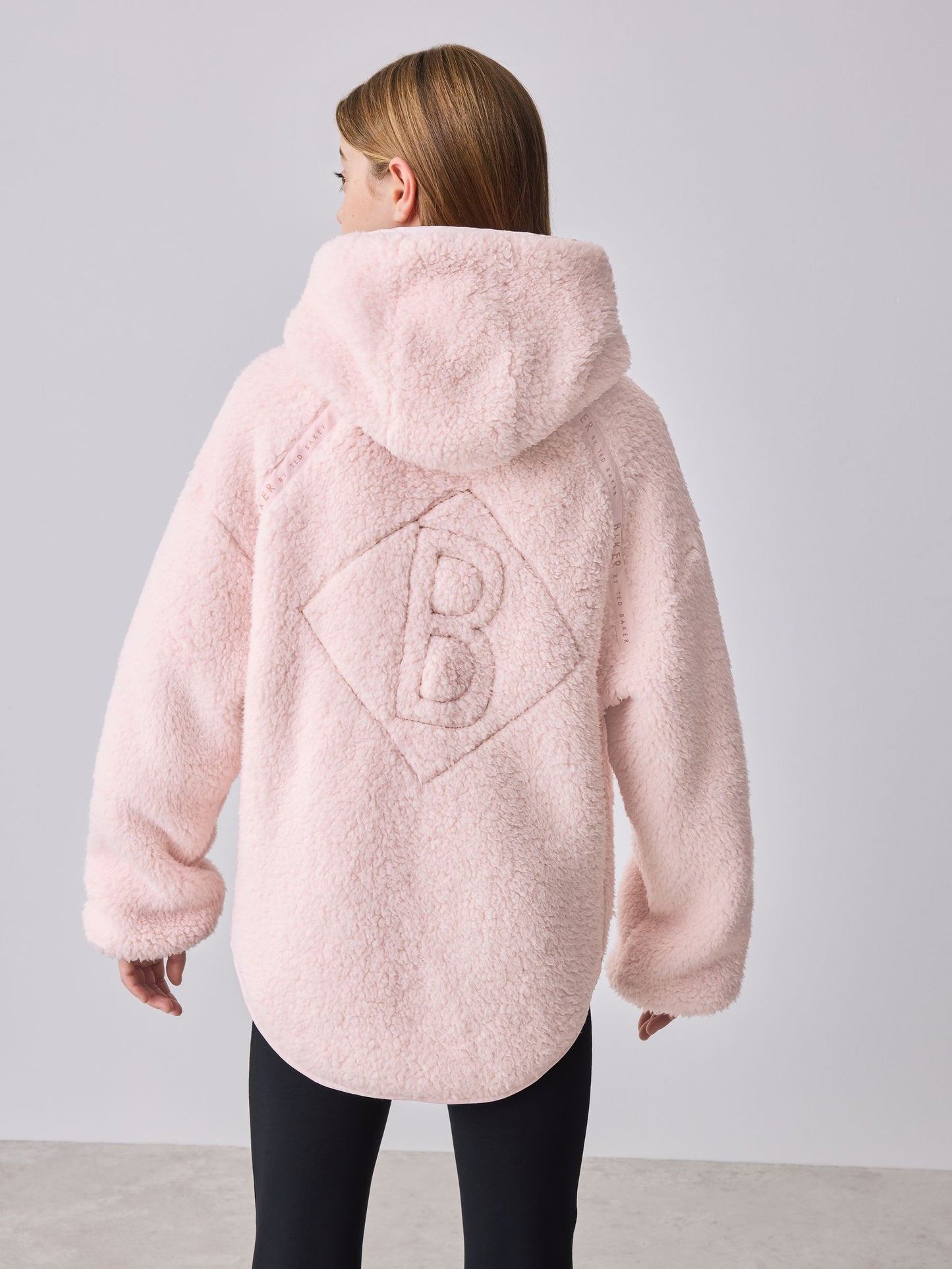 Baker by Ted Baker Zip-Through Hooded Borg Fleece Jacket image 3