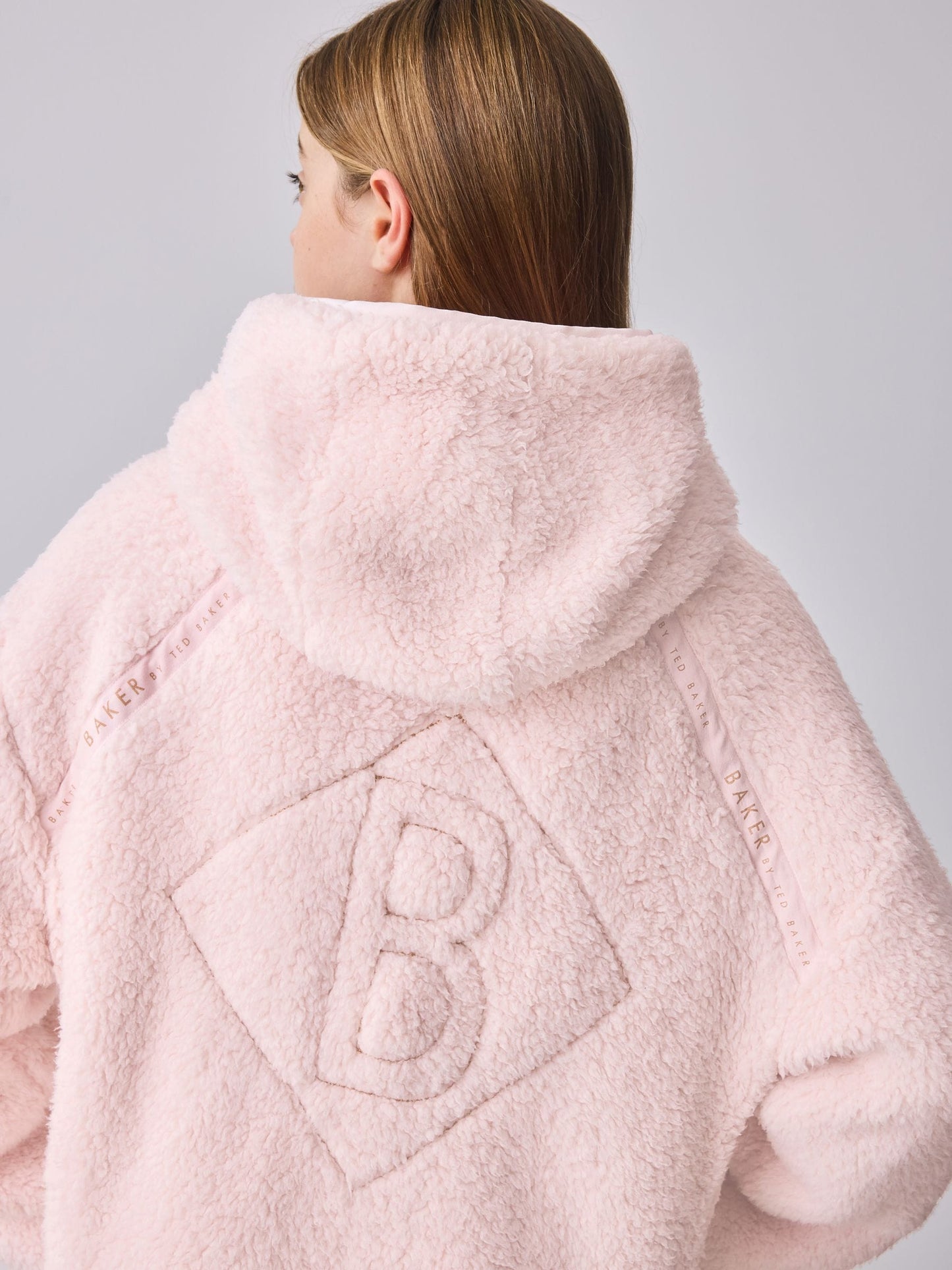 Baker by Ted Baker Zip-Through Hooded Borg Fleece Jacket image 5