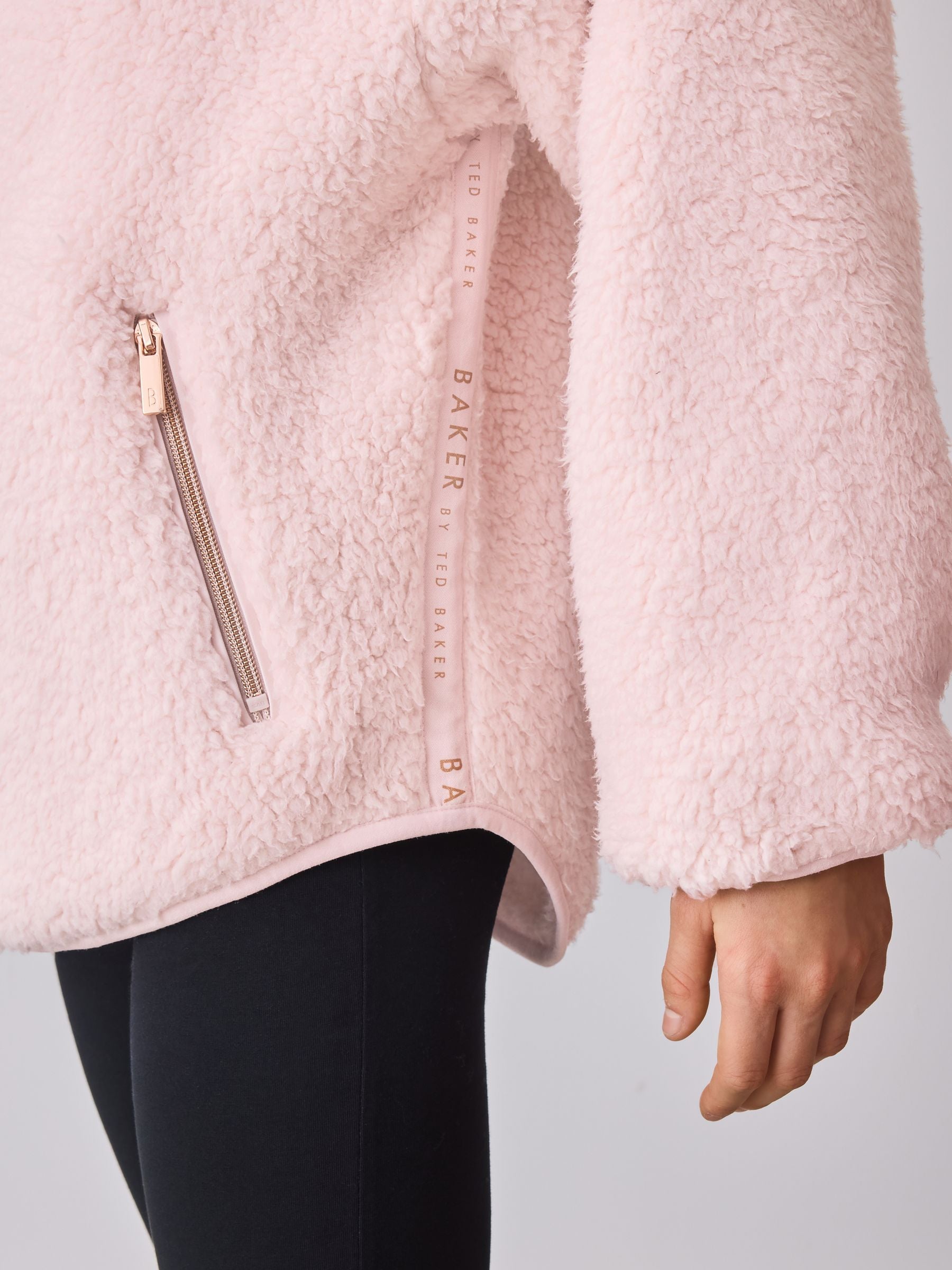 Baker by Ted Baker Zip-Through Hooded Borg Fleece Jacket image 6