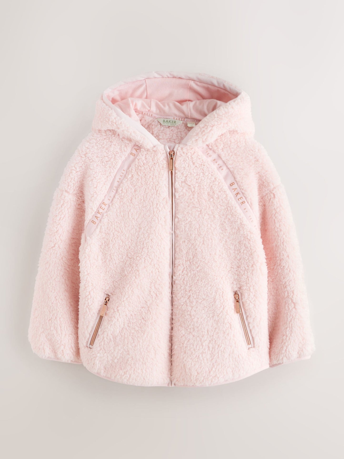 Baker by Ted Baker Zip-Through Hooded Borg Fleece Jacket image 7