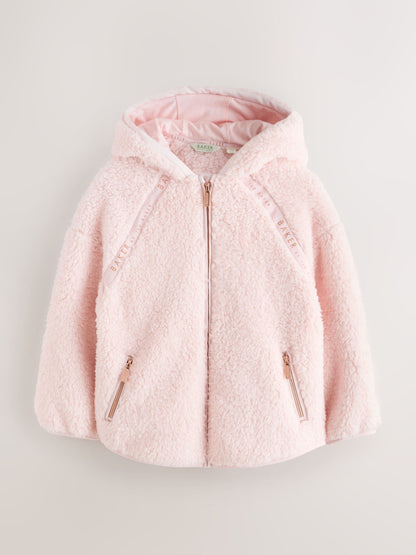 Baker by Ted Baker Zip-Through Hooded Borg Fleece Jacket image 7