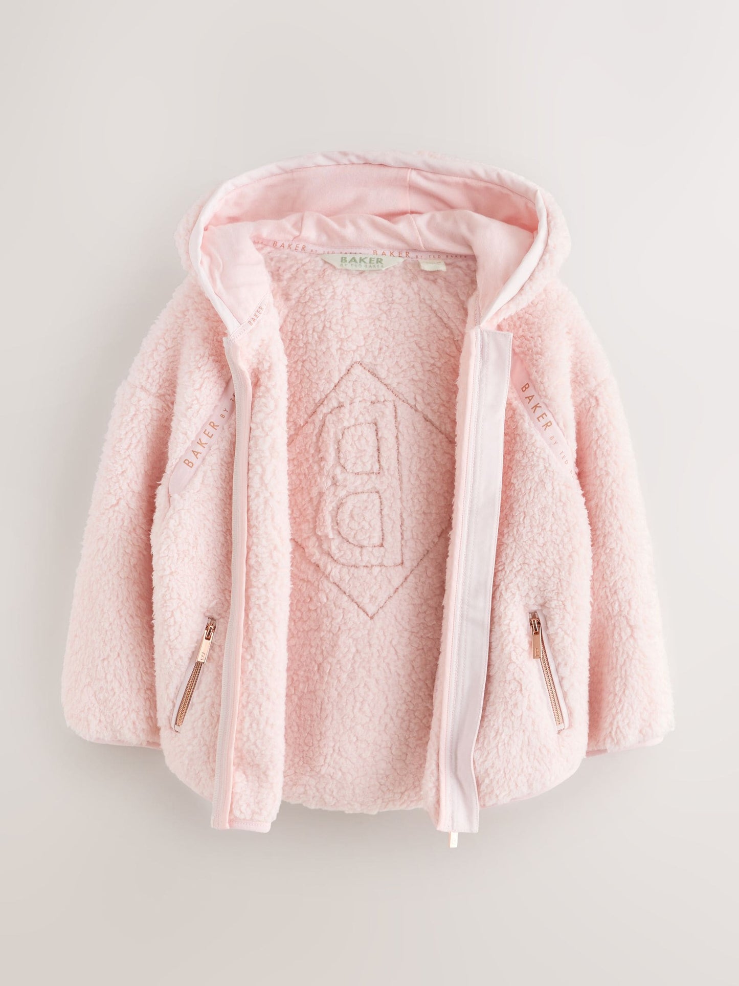 Baker by Ted Baker Zip-Through Hooded Borg Fleece Jacket image 8