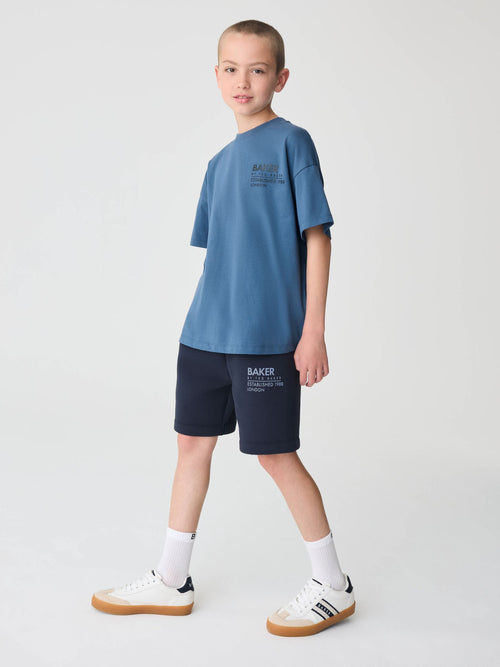 Dsiney Kidz - Baker by Ted Baker Oversized Tonal Graphic T-Shirt and Shorts Set image 1