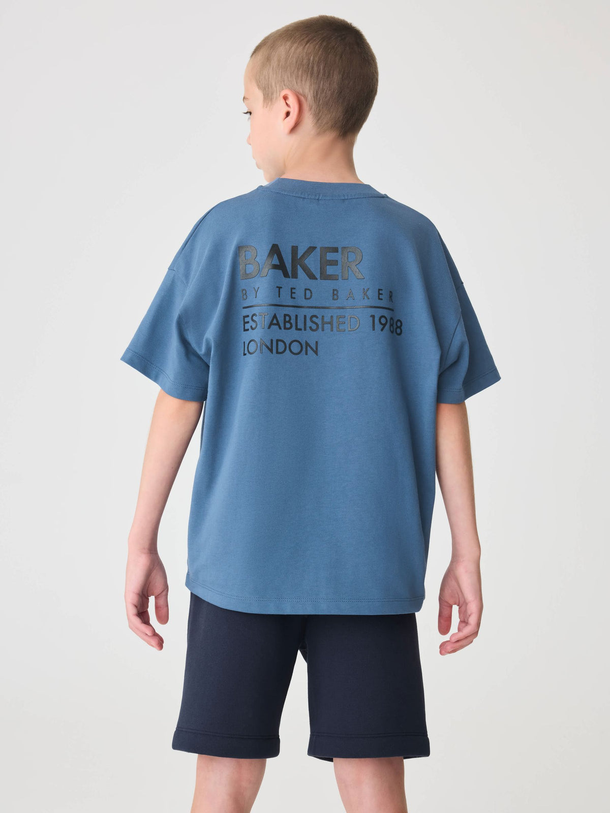 Dsiney Kidz - Baker by Ted Baker Oversized Tonal Graphic T-Shirt and Shorts Set image 3