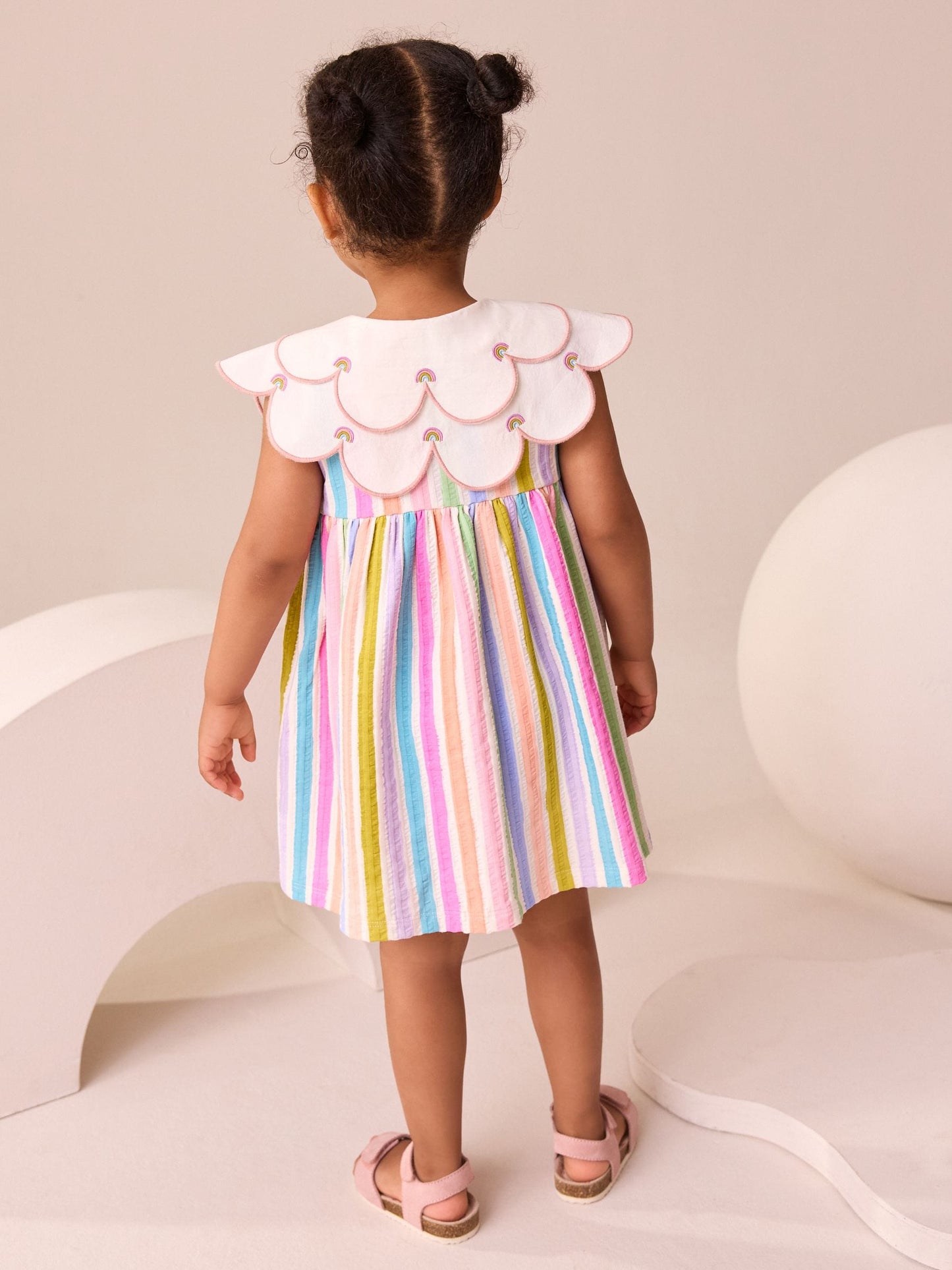 Rainbow Collared Summer Dress (3mths-7yrs) image 2