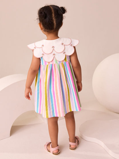 Rainbow Collared Summer Dress (3mths-7yrs) image 2
