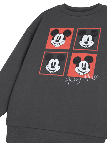 Dsiney Kidz - Vanilla Underground Grey Boys Disney Mickey Mouse 100% Cotton Sweatshirt image 5