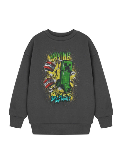 Dsiney Kidz - Vanilla Underground Grey Boys Minecraft 100% Cotton Sweatshirt image 1