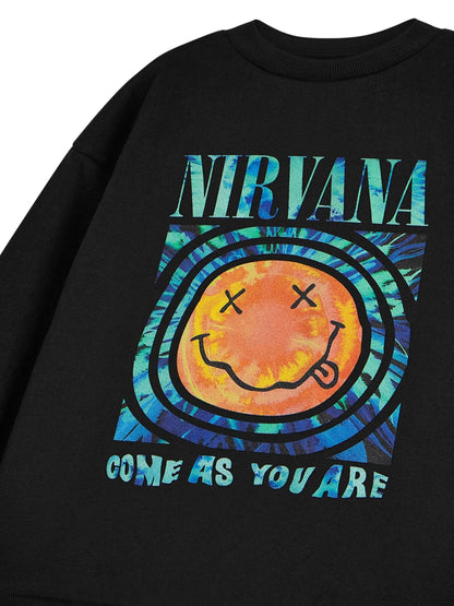 Dsiney Kidz - Vanilla Underground Black Unisex Kids Nirvana 100% Cotton Sweatshirt image 3