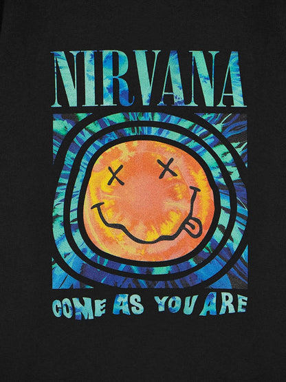 Dsiney Kidz - Vanilla Underground Black Unisex Kids Nirvana 100% Cotton Sweatshirt image 4
