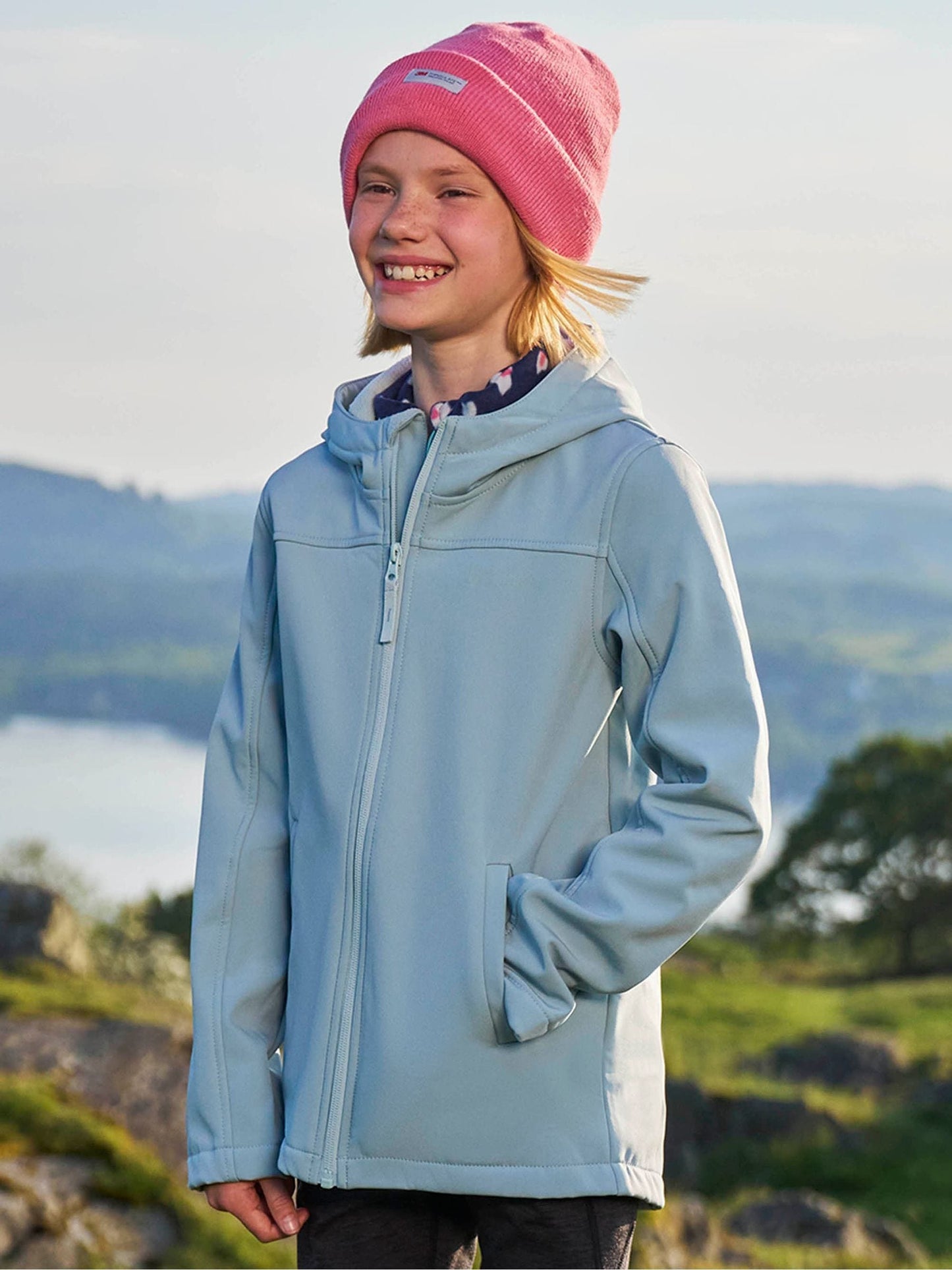 Dsiney Kidz - Mountain Warehouse Blue Exodus Kids Water Resistant Softshell Jacket image 1