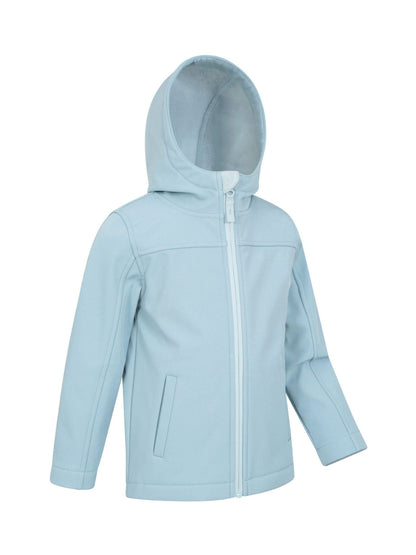 Dsiney Kidz - Mountain Warehouse Blue Exodus Kids Water Resistant Softshell Jacket image 3