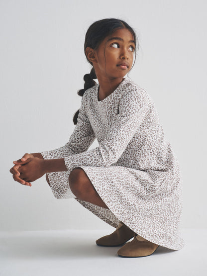 The Set 3 Pack Long Sleeve Skater Cotton Dresses Black/Brown/Grey Marl image 1