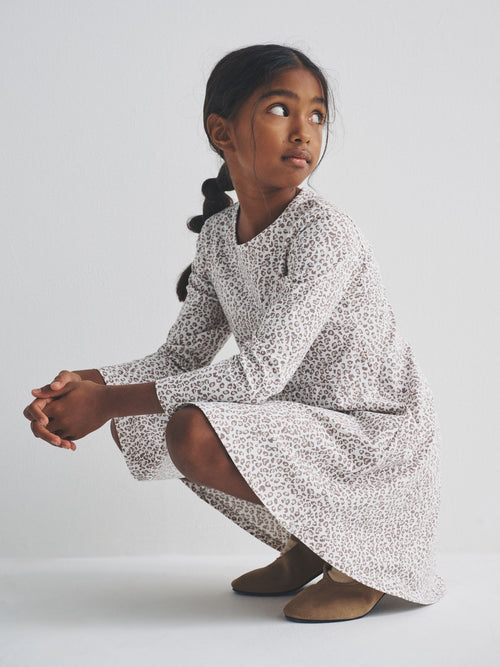 The Set 3 Pack Long Sleeve Skater Cotton Dresses Black/Brown/Grey Marl image 1