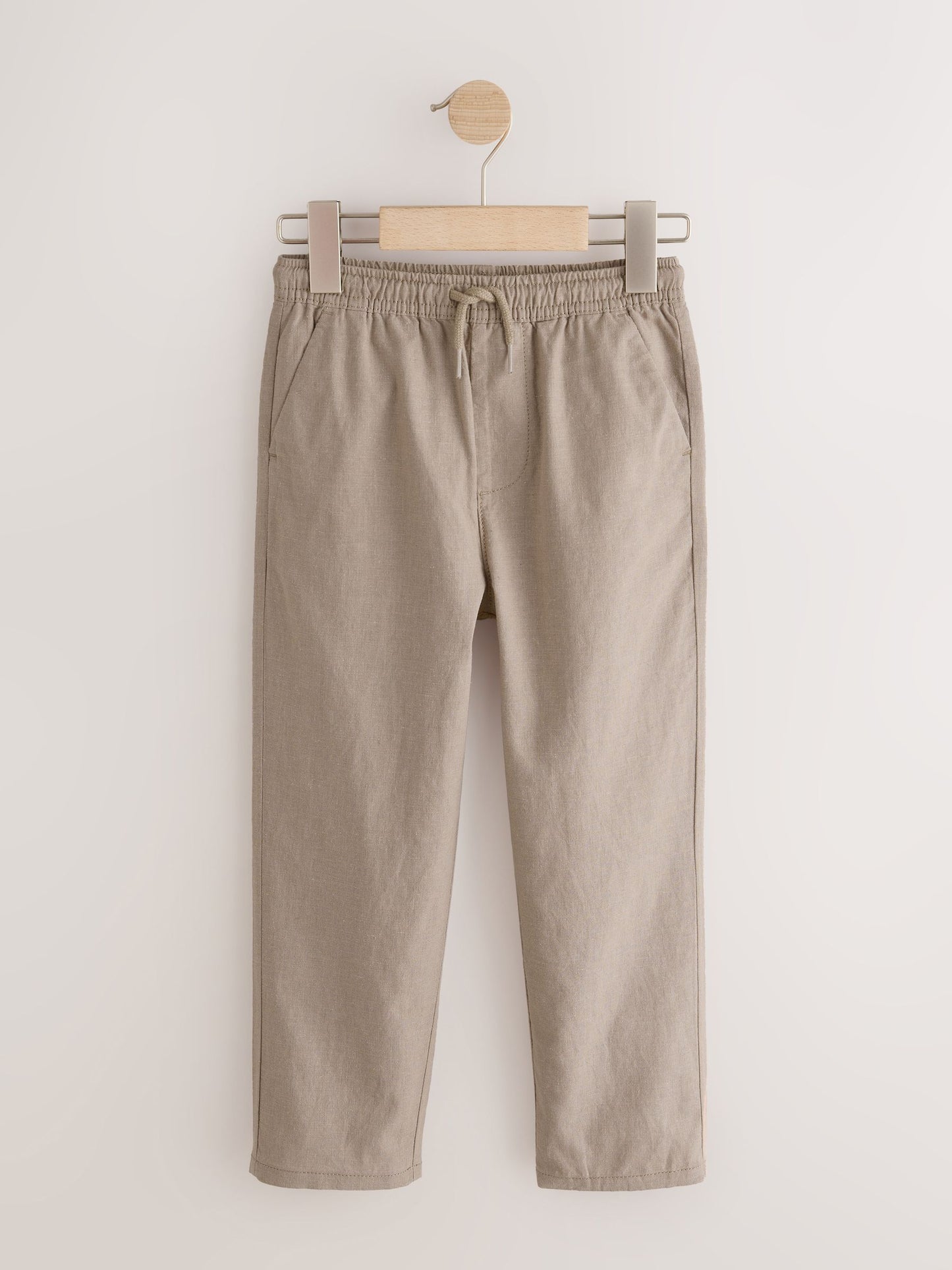 Dsiney Kidz - Tan Brown Linen Blend Pull On Trousers (3-16yrs) image 2