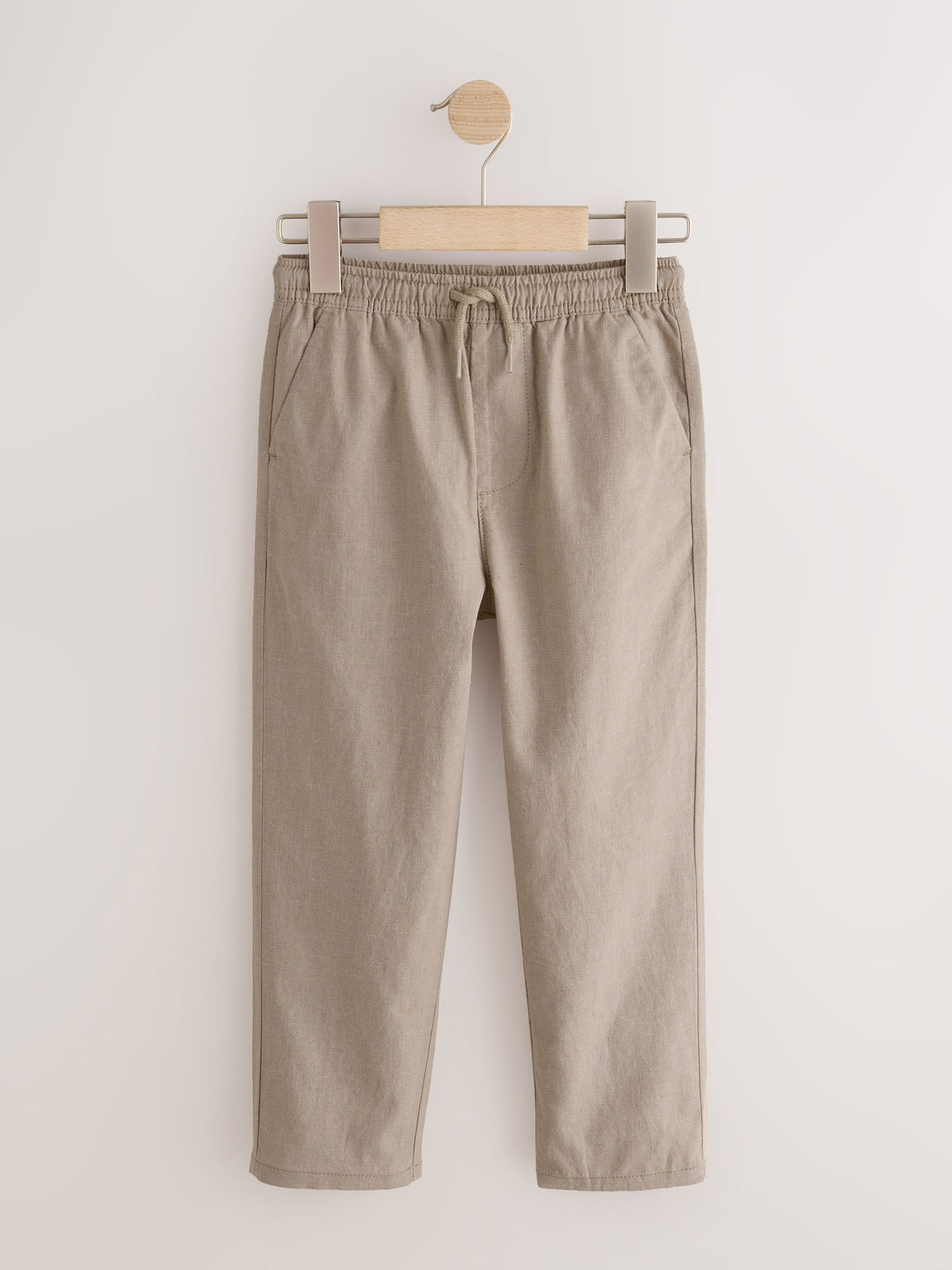 Dsiney Kidz - Tan Brown Linen Blend Pull On Trousers (3-16yrs) image 2