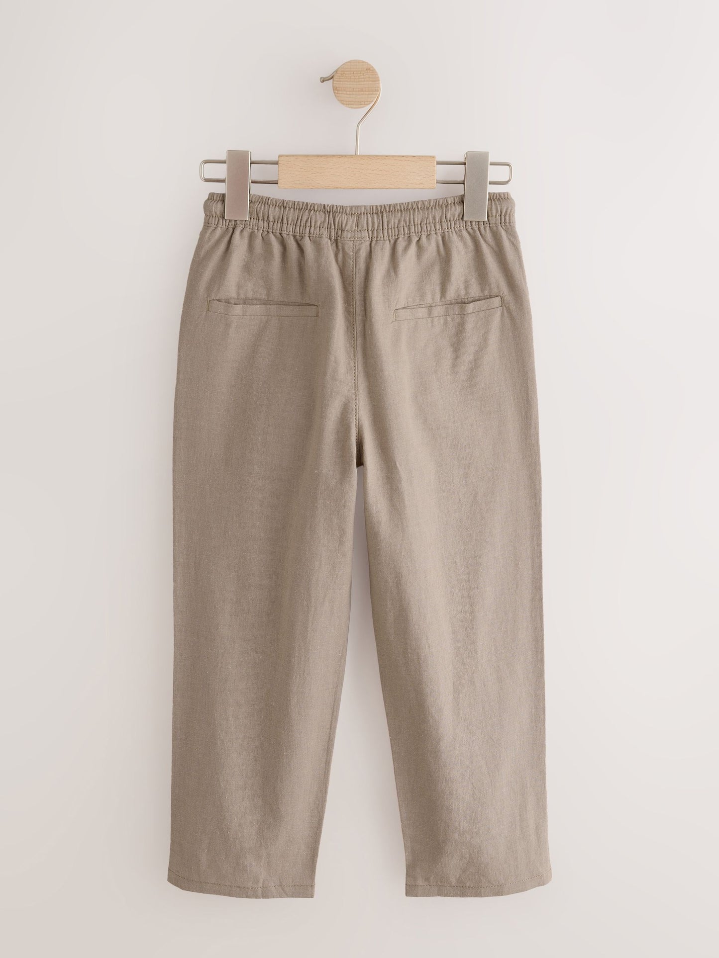 Dsiney Kidz - Tan Brown Linen Blend Pull On Trousers (3-16yrs) image 3
