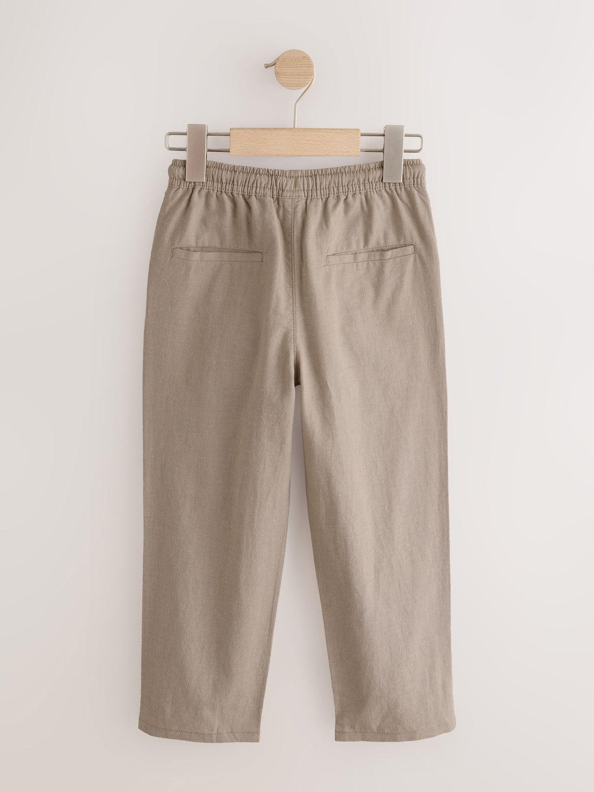 Dsiney Kidz - Tan Brown Linen Blend Pull On Trousers (3-16yrs) image 3
