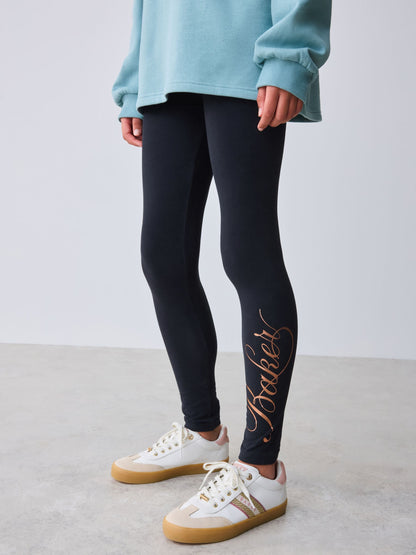 Baker by Ted Baker Sage Green 2 Piece Script Graphic Quarter Zip Hoodie & Leggings Set image 7